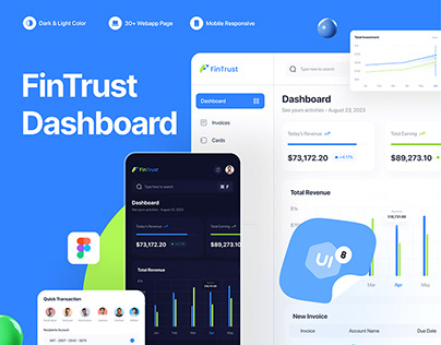 Fintrust - Finance Dashboard on UI8