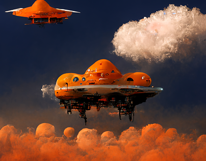 Orange Spaceship