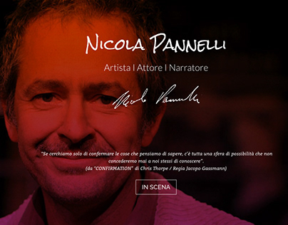 Sito web "Nicola Pannelli, artista attore narratore"