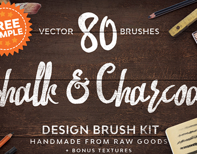 Free Chalk and Charcoal Vector Brushes