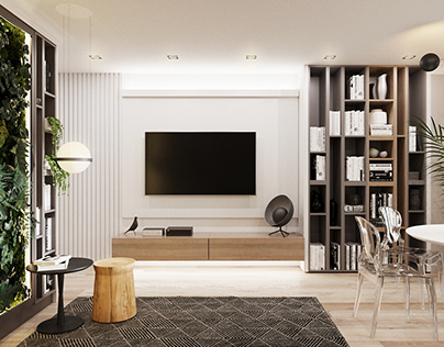 Design project of an apartment for a large family