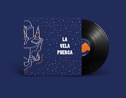 Diseño de disco de vinilo - La Vela Puerca