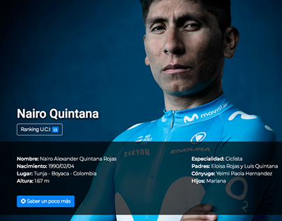Maquetación Web: Biografía Nairo Quintana