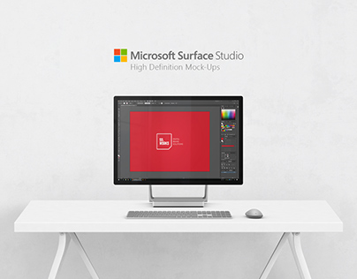 Free Microsoft Surface Studio PC Mock-Ups v2
