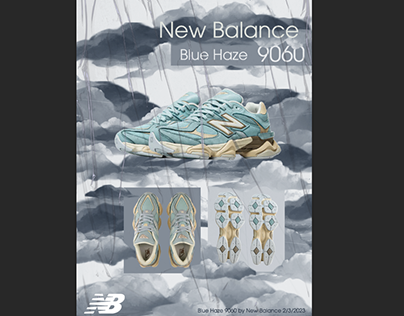 Poster New Balance, 9060 Blue Haze