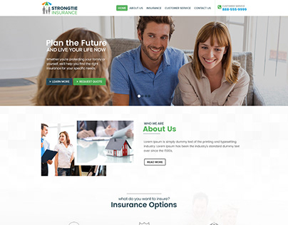 Strongtie Insurance Website UI UX