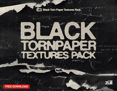 +80 Black Torn Paper Textures Free Pack