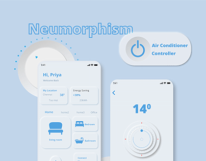 Air Conditioner Controller | Neumorphism