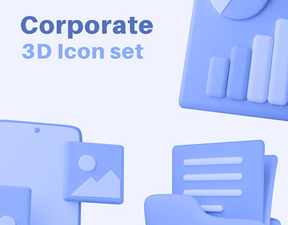 Corporate 3D Icon set