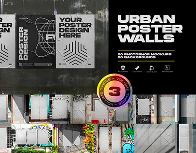 Urban Poster Wall Mockups 3