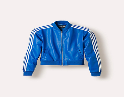Blue Adidas X Pharrell Williams Leather Jacket