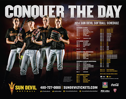 Sun Devil Softball 2014 Schedule Poster