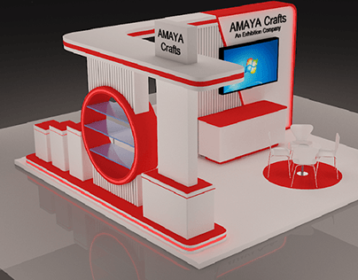 3D design of Island Stall for exhibition