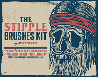 The Stipple Brushes Kit for Photoshop and Illustrator
