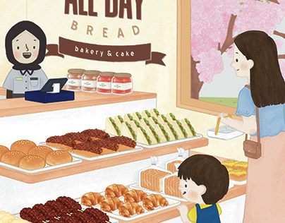All Day Bread Illustrated Boxes | Illustration