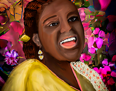 Bessie Smith Portrait by Leah Quinn