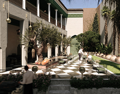 Marrakech hotel lobby