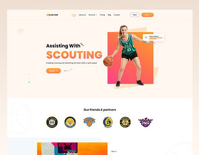Basketball Scouting - Landing Page Design