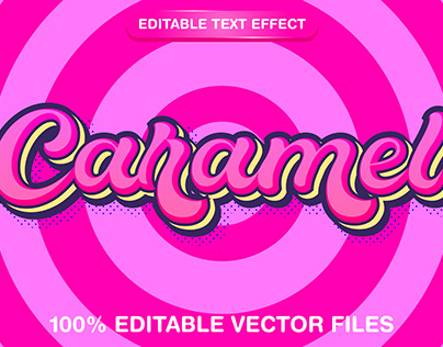 Caramel 3d text style effect