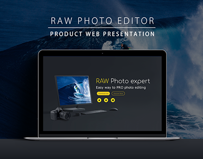 Raw Photo Editor Software - Landing page