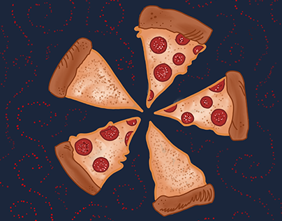 Five Points Pizza Illustration