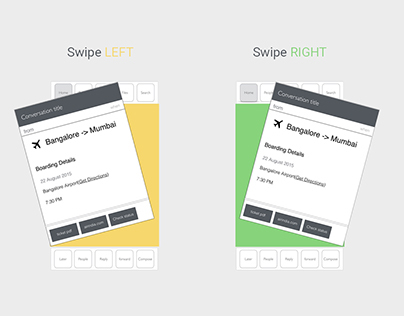 Intelligent mobile email redesign - Wireframes