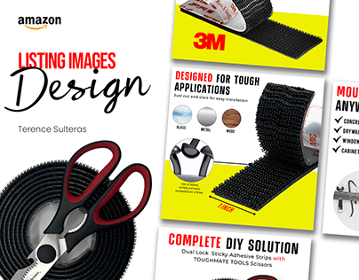 Amazon Listing Images | Adhesive Strips + Scissors