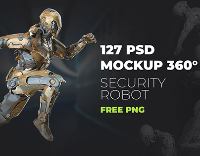 PSD - 3D Mockup 360 Security Robots