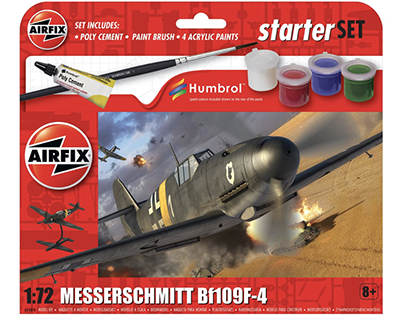 Airfix 1:72 Messerschmitt Bf109 F-4 Starter Set