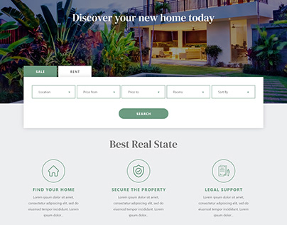 "Supreme" Real Estate Website UI Design