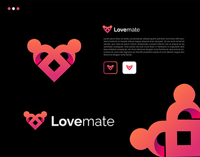 lovemate logo | dating app logo | love logo | branding