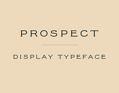 Prospect, Display font
