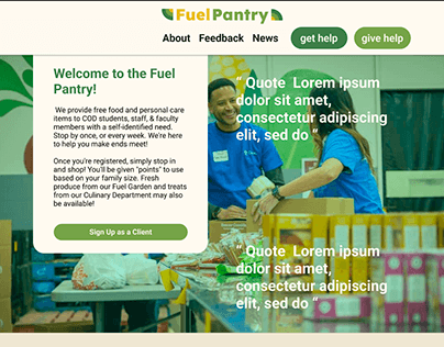 Fuel Pantry Website Redesign
