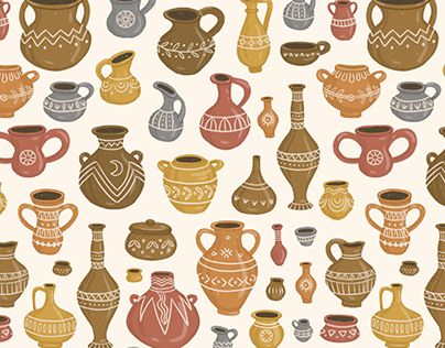 Clay pot illustrations