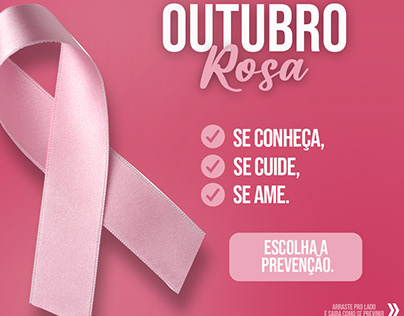 Banner Modelo *Mês de prevenção ao Câncer de mama*
