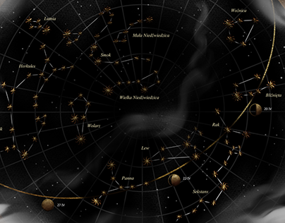 Night sky map