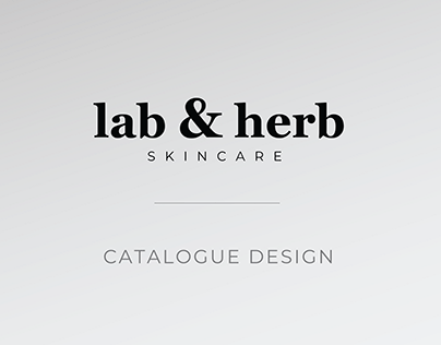 Lab & Herb Skincare - Catalogue Design