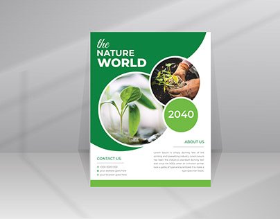 Save Green Nature Flyer Poster template