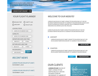 Project thumbnail - AIRLINE SERVICE PAGE