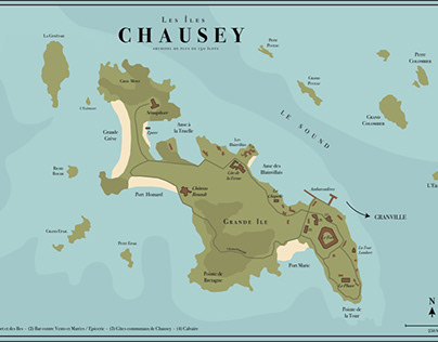 Map of Chausey Islands