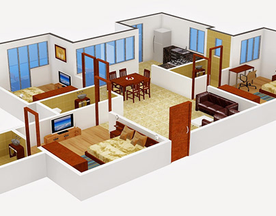 3D Interior and detailed Layout