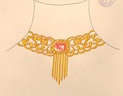 UAE market gold necklace design