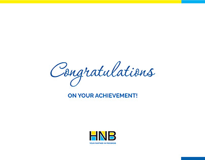 HNB Corporate congratulations card