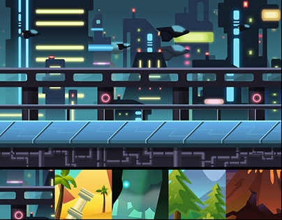 5 Game Backgrounds | Side Scrolling