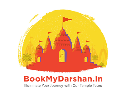 bookmydarshan_ Logo, colour pallet, Social media Posts