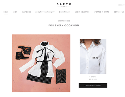 Website Design & Creation for Sarto Studio
