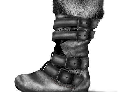 Calf boot Digital rendering