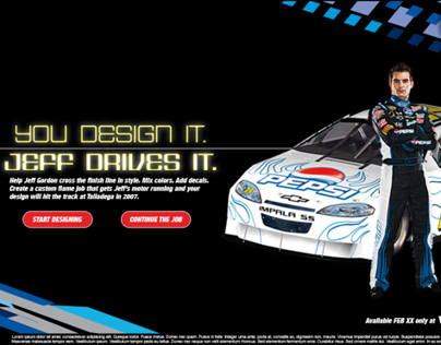 Pepsi - You Design It. Jeff Drives It. - Website