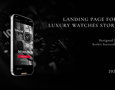 Landing Page For Luxury Watches Store