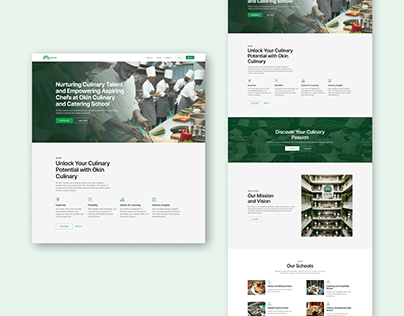 Culinary & Catering School Landing Page Design
